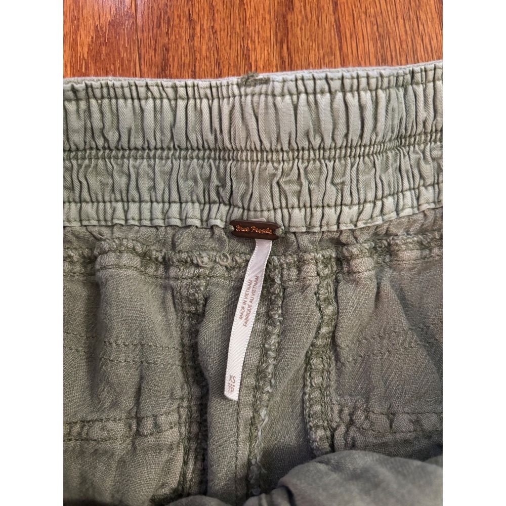 Free People Light Green 55% Linen Pants Size XS - Picture 7 of 12